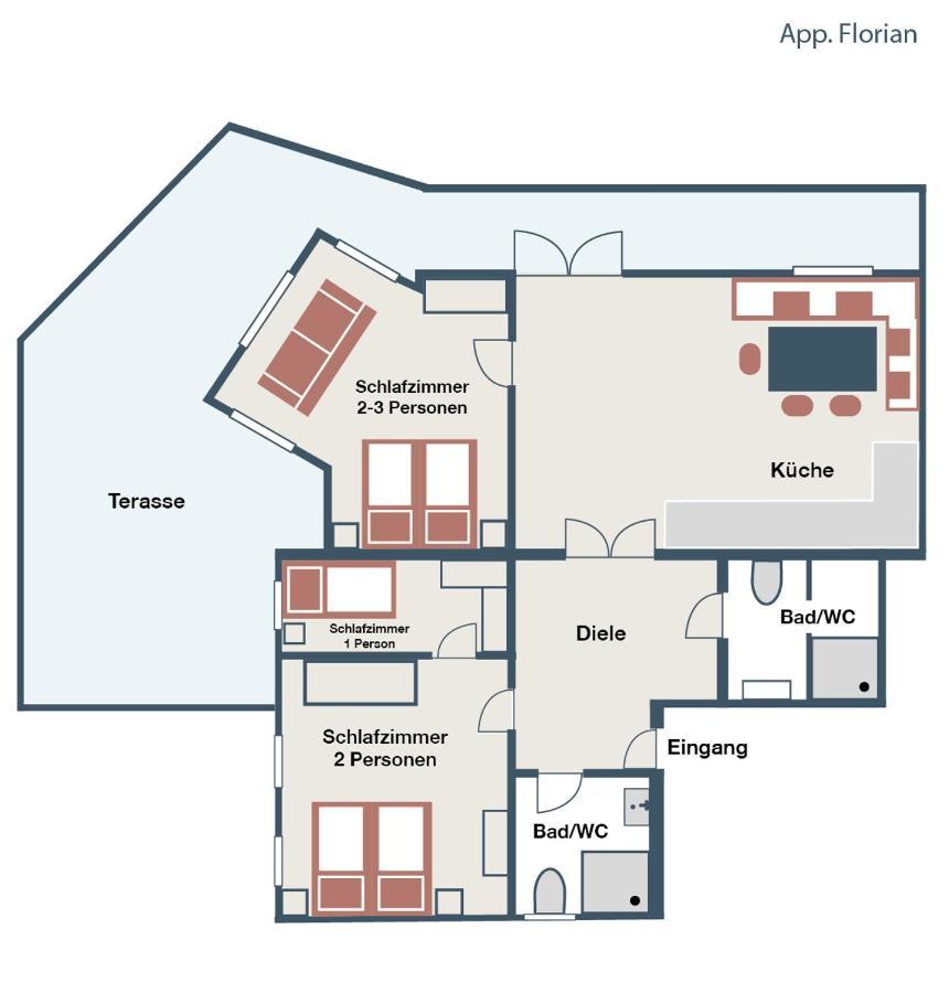 Haus Florian Appartements ヴァークライン エクステリア 写真